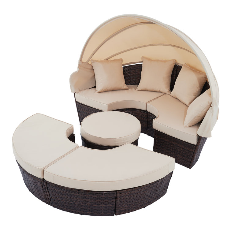 Sol 72 Outdoor™ Collinsworth 64.6'' Wide Outdoor Wicker Patio Daybed